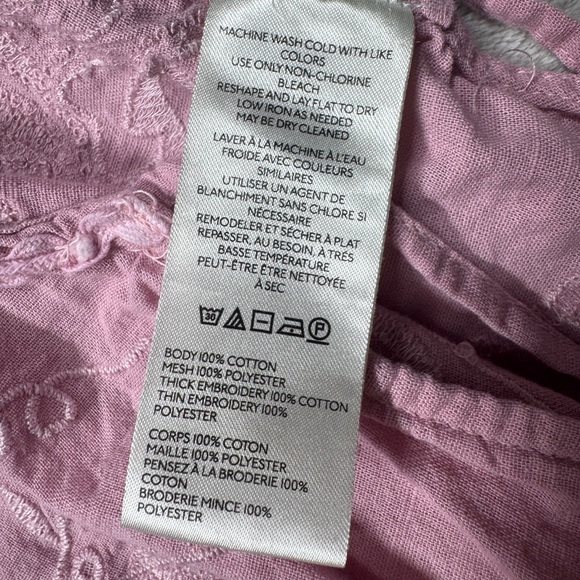 Free People Faded Gardens Floral Embroidered Pink Tie Cropped Tank Size XS - Picture 15 of 16